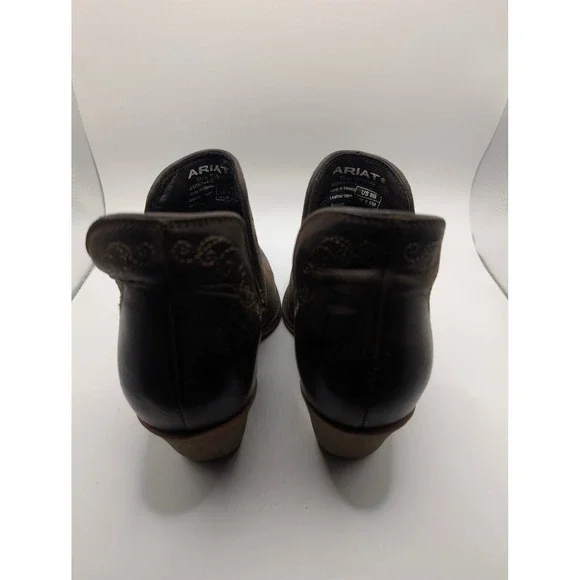 Ariat Bootie Women 9B Brown Dixon Western Ankle Boot Cutout Leather 10038420 - Picture 2 of 7
